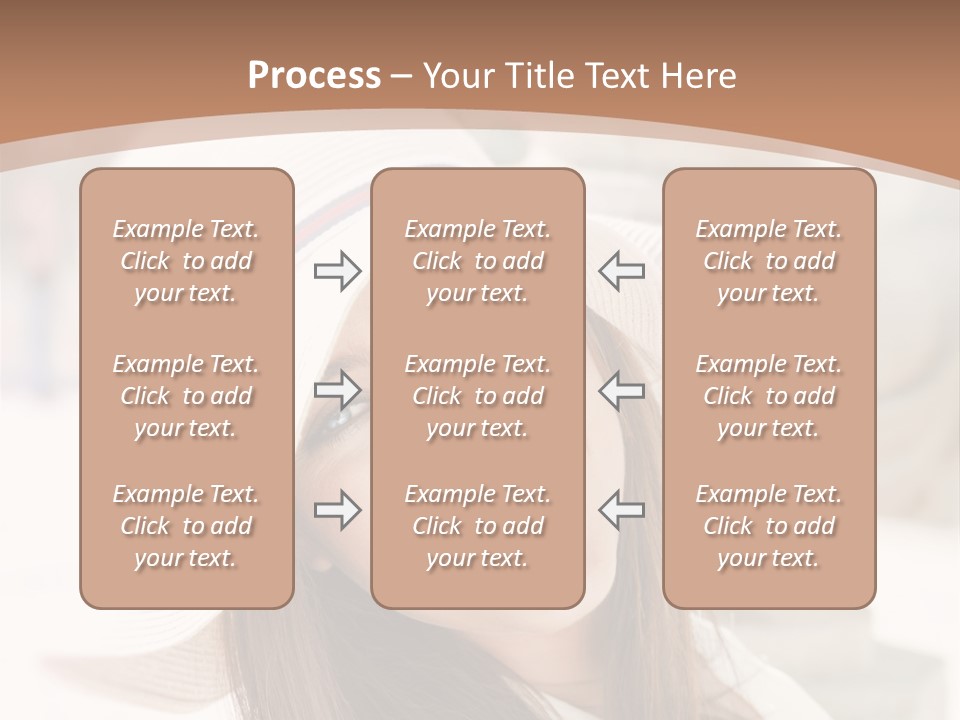 A Woman In A Hat Is Smiling For The Camera PowerPoint Template