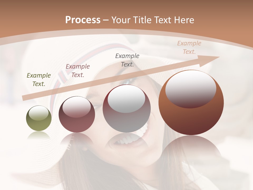 A Woman In A Hat Is Smiling For The Camera PowerPoint Template