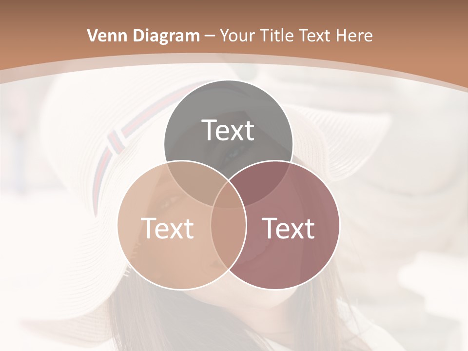 A Woman In A Hat Is Smiling For The Camera PowerPoint Template