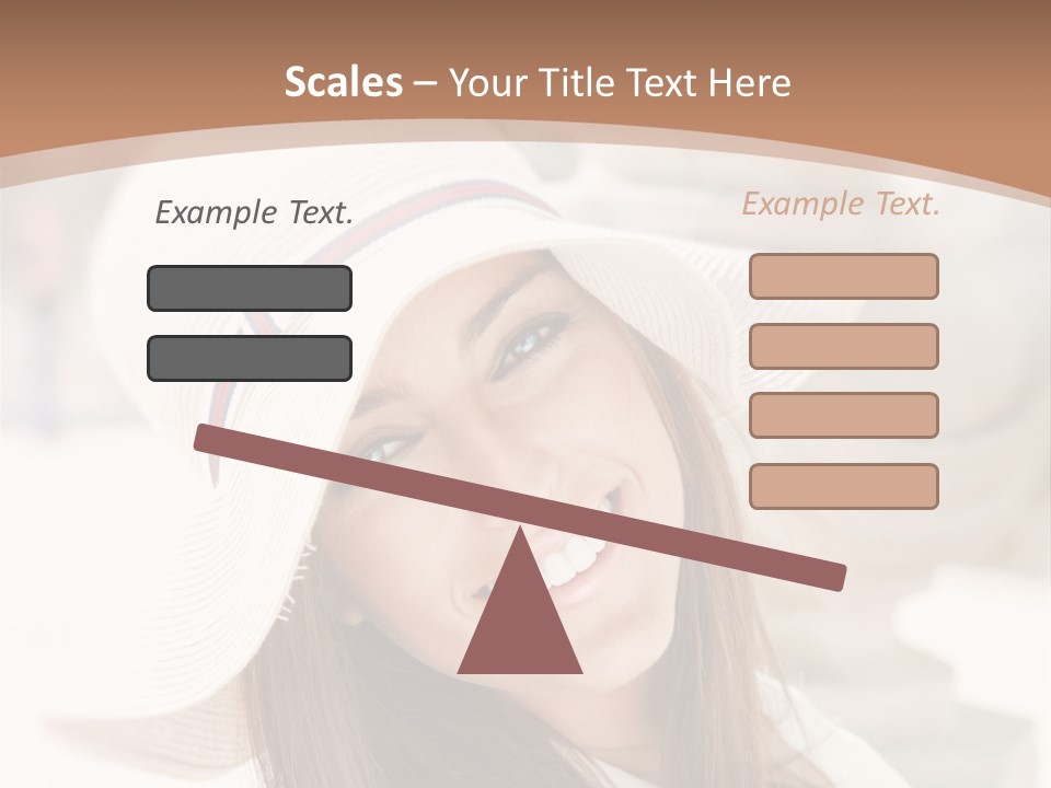 A Woman In A Hat Is Smiling For The Camera PowerPoint Template
