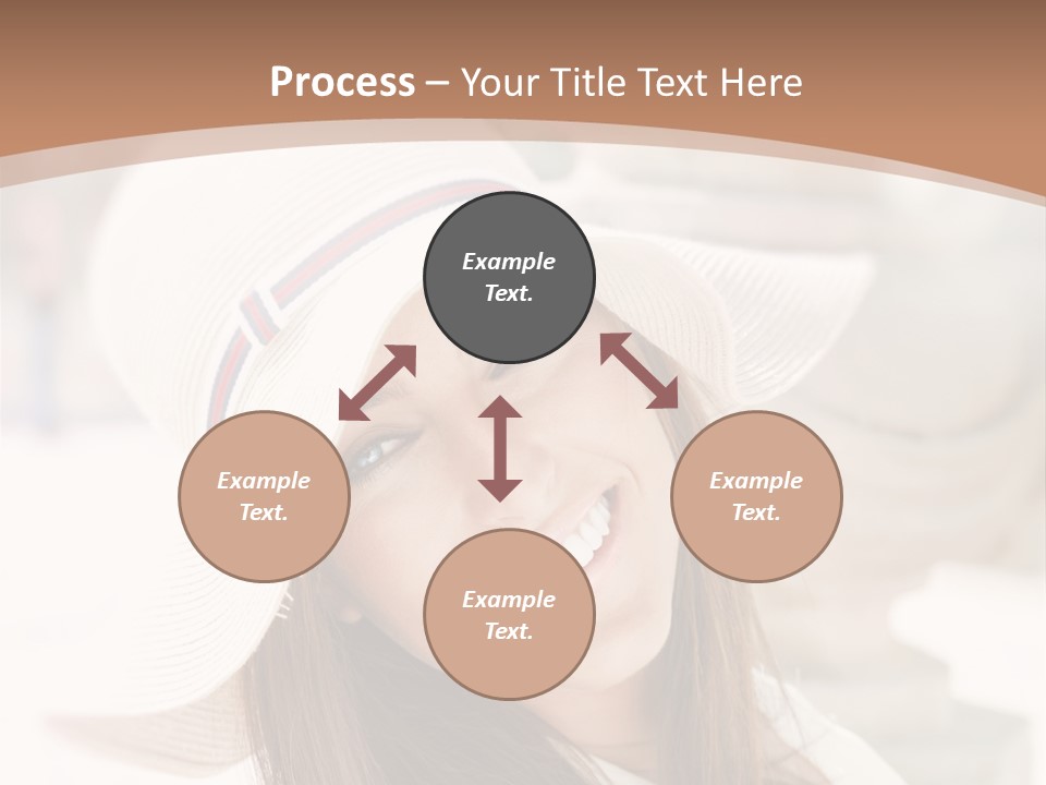 A Woman In A Hat Is Smiling For The Camera PowerPoint Template