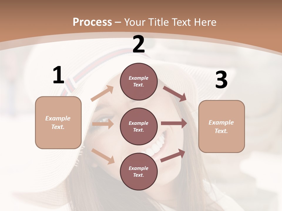 A Woman In A Hat Is Smiling For The Camera PowerPoint Template