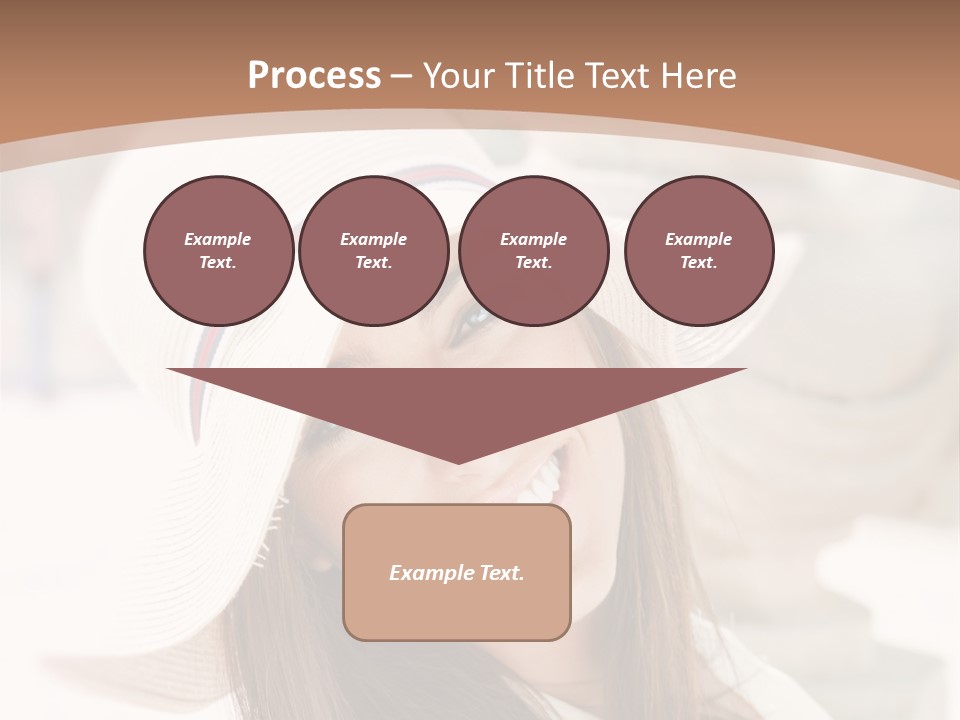A Woman In A Hat Is Smiling For The Camera PowerPoint Template