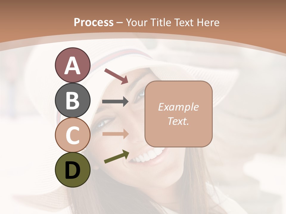 A Woman In A Hat Is Smiling For The Camera PowerPoint Template