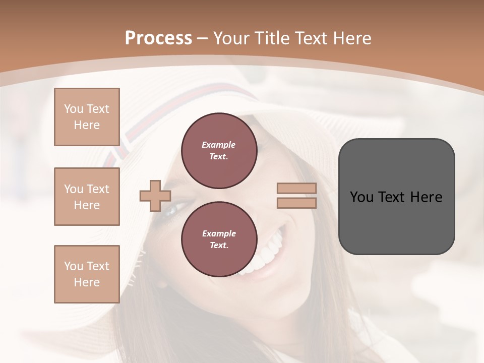 A Woman In A Hat Is Smiling For The Camera PowerPoint Template