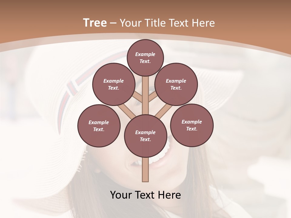 A Woman In A Hat Is Smiling For The Camera PowerPoint Template