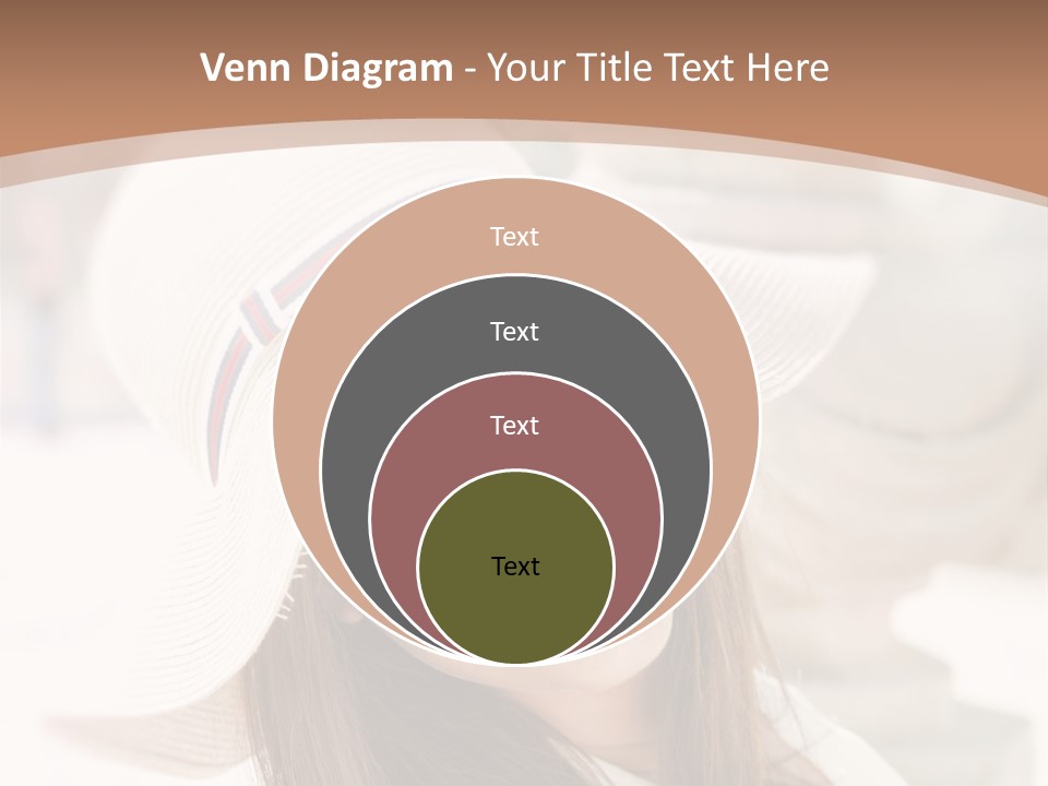 A Woman In A Hat Is Smiling For The Camera PowerPoint Template