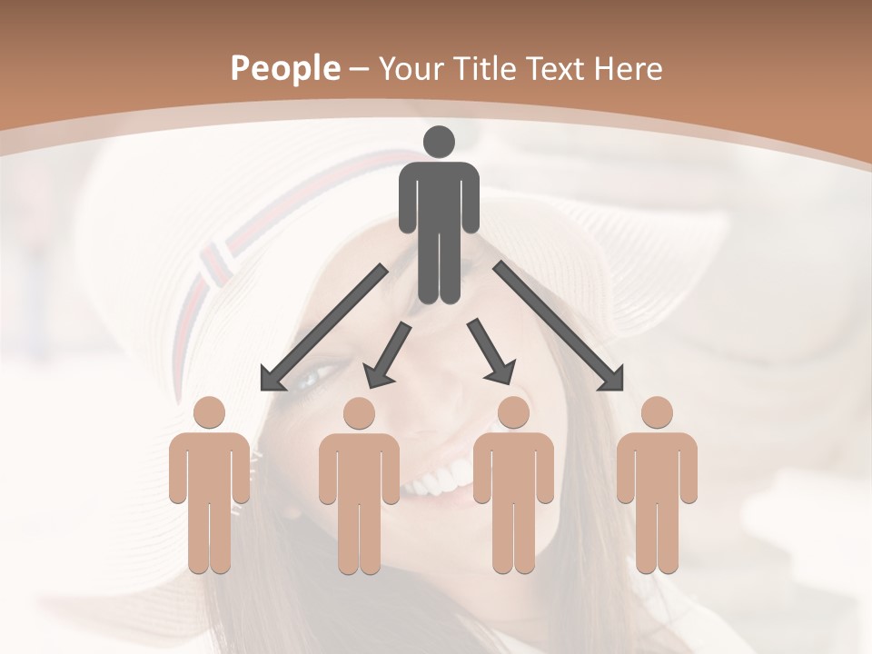 A Woman In A Hat Is Smiling For The Camera PowerPoint Template