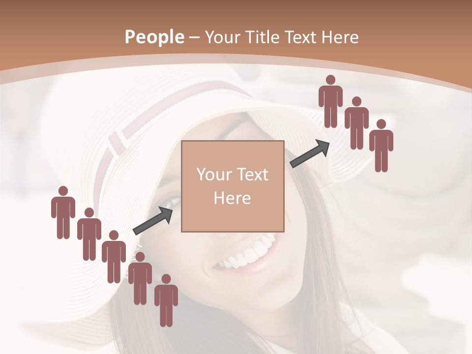A Woman In A Hat Is Smiling For The Camera PowerPoint Template