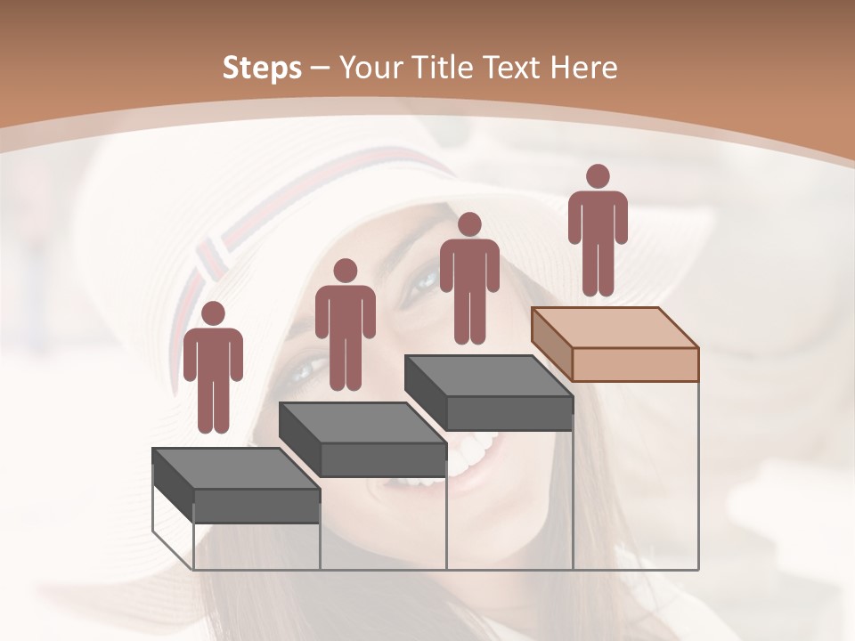 A Woman In A Hat Is Smiling For The Camera PowerPoint Template
