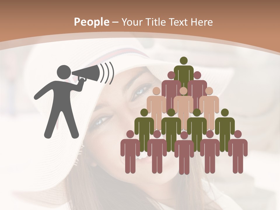 A Woman In A Hat Is Smiling For The Camera PowerPoint Template
