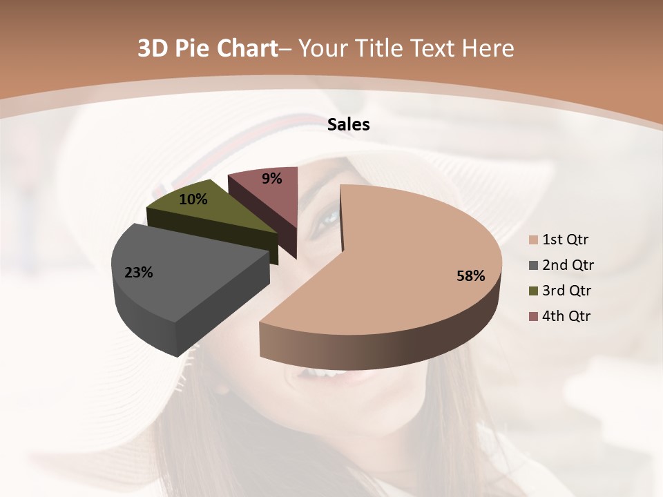 A Woman In A Hat Is Smiling For The Camera PowerPoint Template
