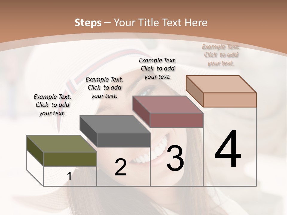 A Woman In A Hat Is Smiling For The Camera PowerPoint Template