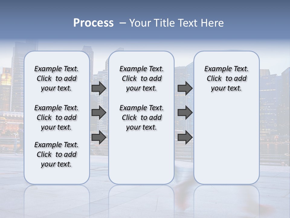 A Group Of People Running In A City PowerPoint Template