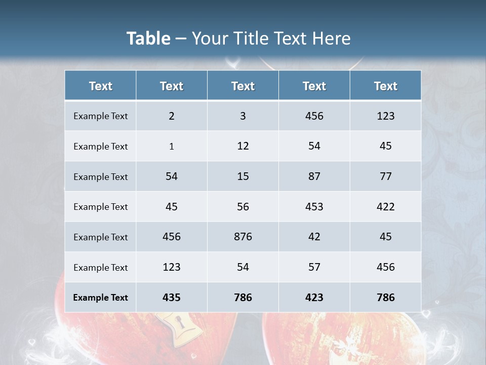 Two Hearts With A Key On A Blue Background PowerPoint Template