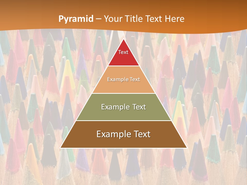 A Group Of Colored Pencils With A Brown Background PowerPoint Template