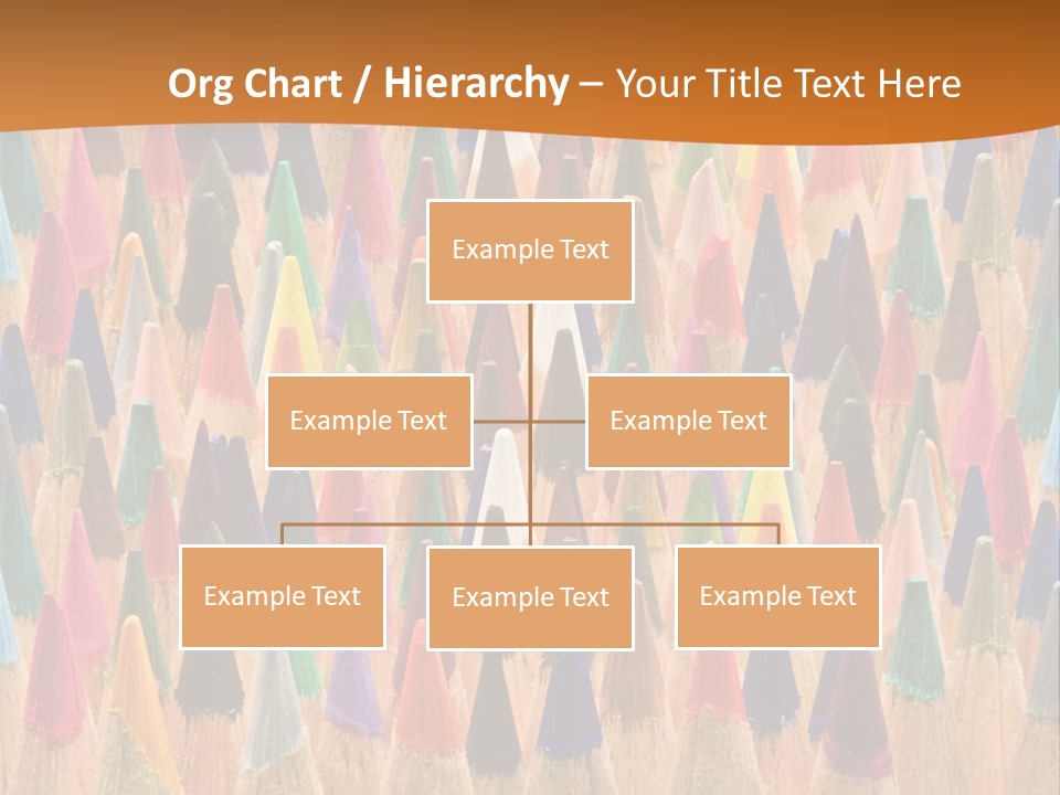 A Group Of Colored Pencils With A Brown Background PowerPoint Template