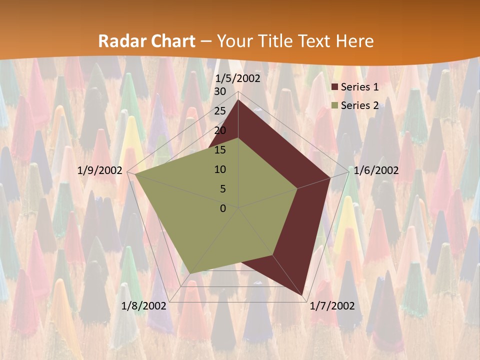 A Group Of Colored Pencils With A Brown Background PowerPoint Template