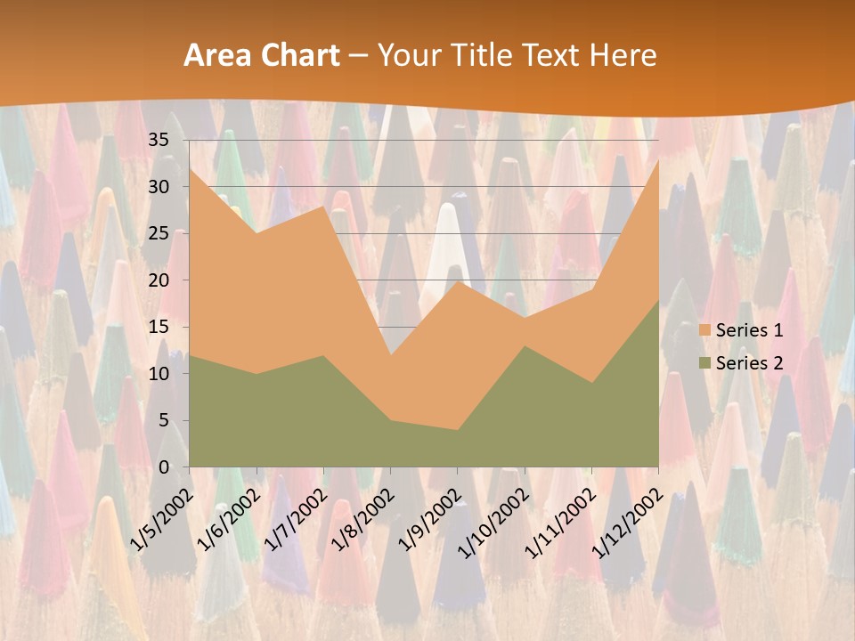 A Group Of Colored Pencils With A Brown Background PowerPoint Template