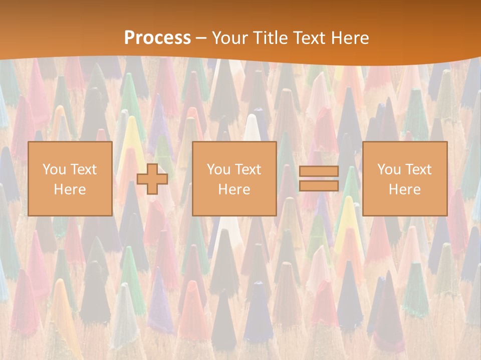 A Group Of Colored Pencils With A Brown Background PowerPoint Template