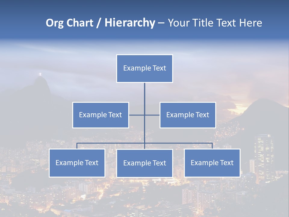 A Picture Of A City At Night With A Mountain In The Background PowerPoint Template