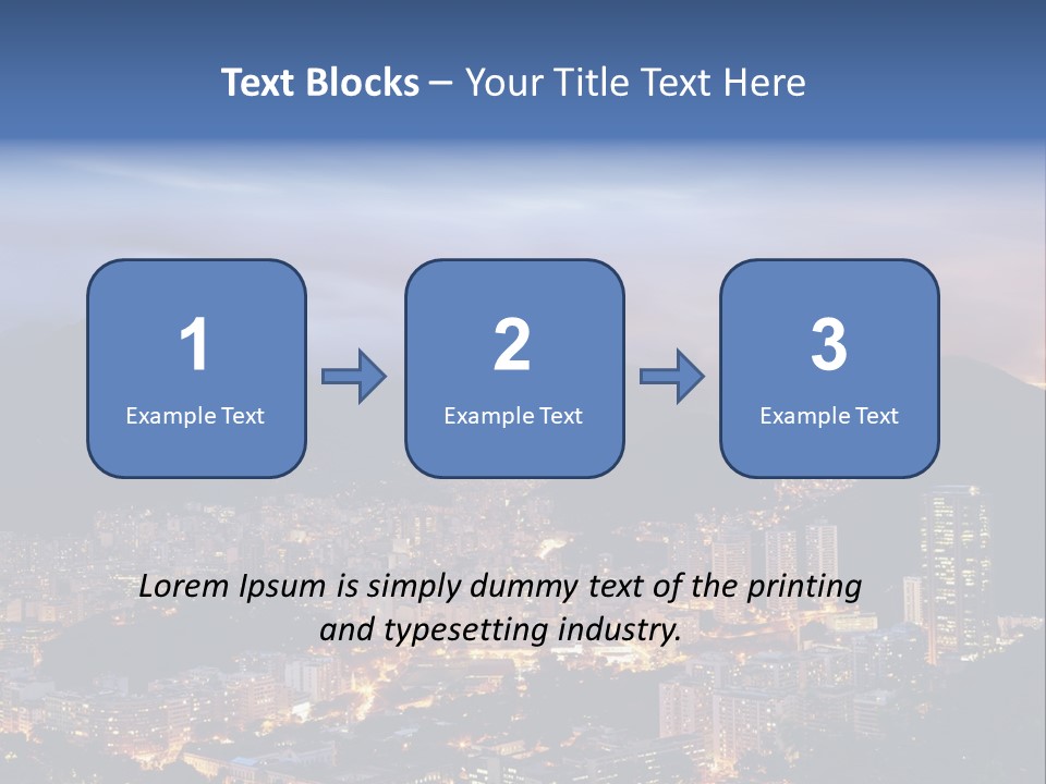 A Picture Of A City At Night With A Mountain In The Background PowerPoint Template