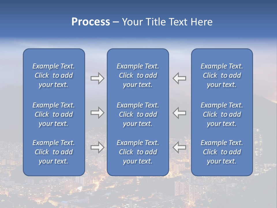 A Picture Of A City At Night With A Mountain In The Background PowerPoint Template