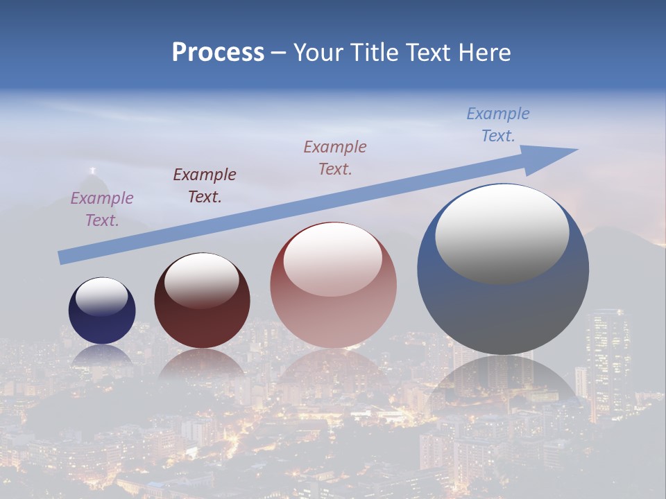 A Picture Of A City At Night With A Mountain In The Background PowerPoint Template