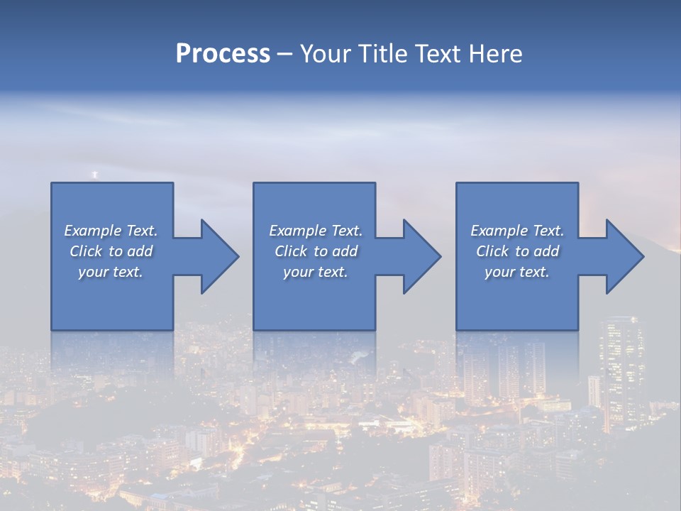 A Picture Of A City At Night With A Mountain In The Background PowerPoint Template