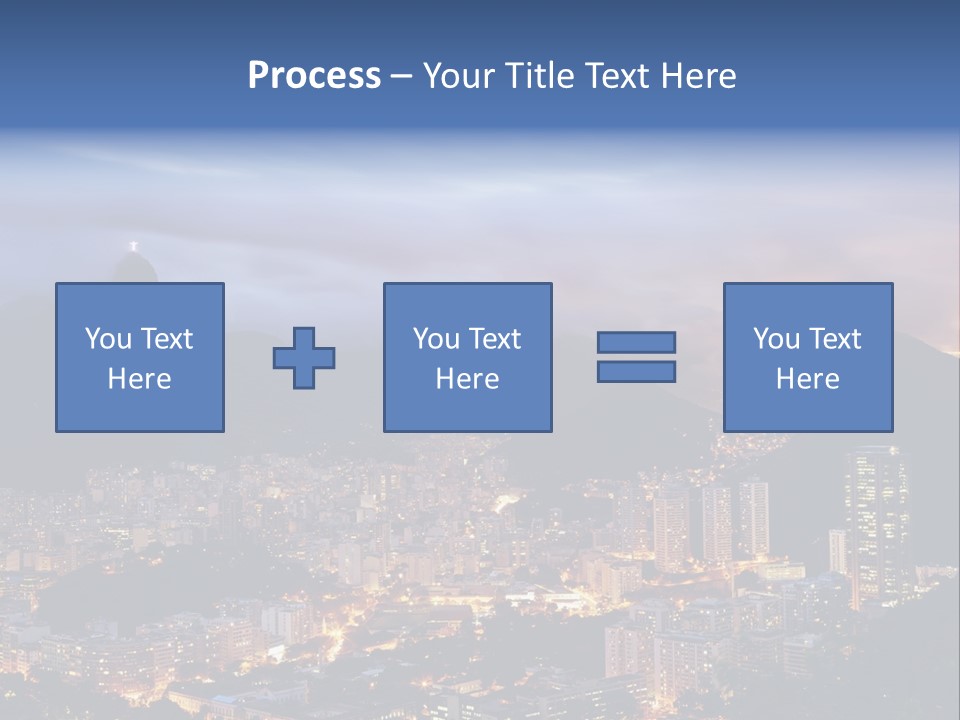 A Picture Of A City At Night With A Mountain In The Background PowerPoint Template