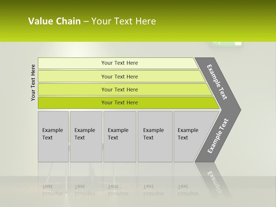 A Green Chair Sitting In Front Of A White Wall PowerPoint Template