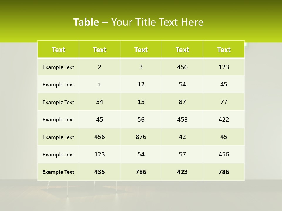 A Green Chair Sitting In Front Of A White Wall PowerPoint Template