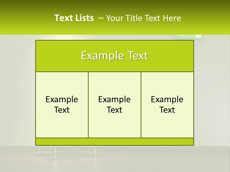 A Green Chair Sitting In Front Of A White Wall PowerPoint Template