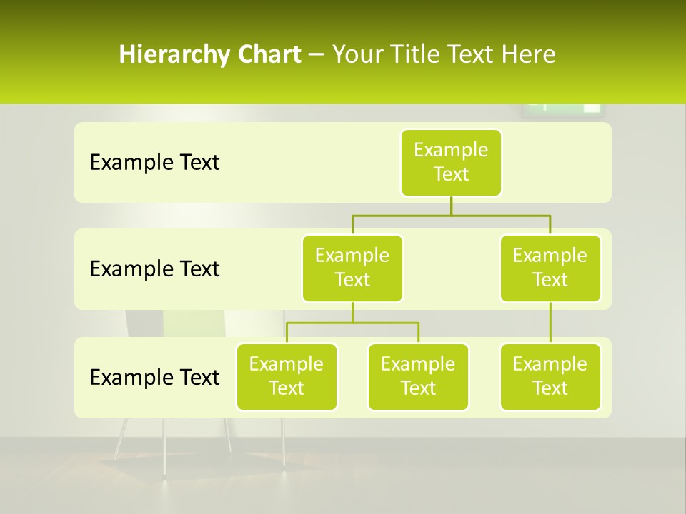 A Green Chair Sitting In Front Of A White Wall PowerPoint Template