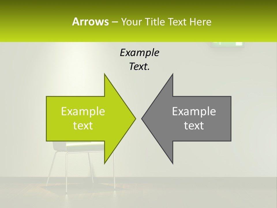 A Green Chair Sitting In Front Of A White Wall PowerPoint Template
