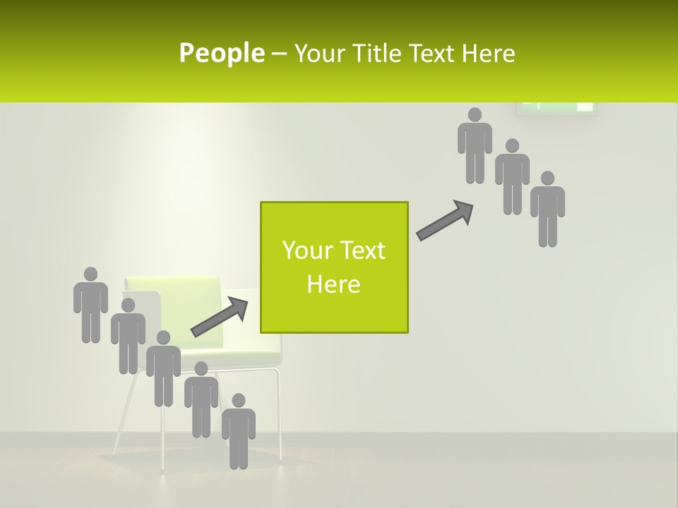 A Green Chair Sitting In Front Of A White Wall PowerPoint Template