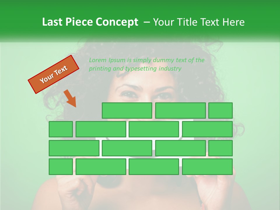 A Woman Holding A Card With A Smiley Face On It PowerPoint Template