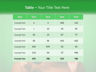 A Woman Holding A Card With A Smiley Face On It PowerPoint Template