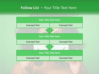 A Woman Holding A Card With A Smiley Face On It PowerPoint Template