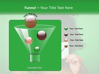 A Woman Holding A Card With A Smiley Face On It PowerPoint Template