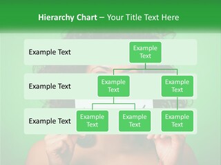 A Woman Holding A Card With A Smiley Face On It PowerPoint Template