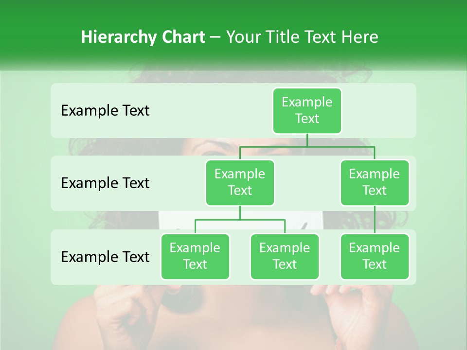 A Woman Holding A Card With A Smiley Face On It PowerPoint Template