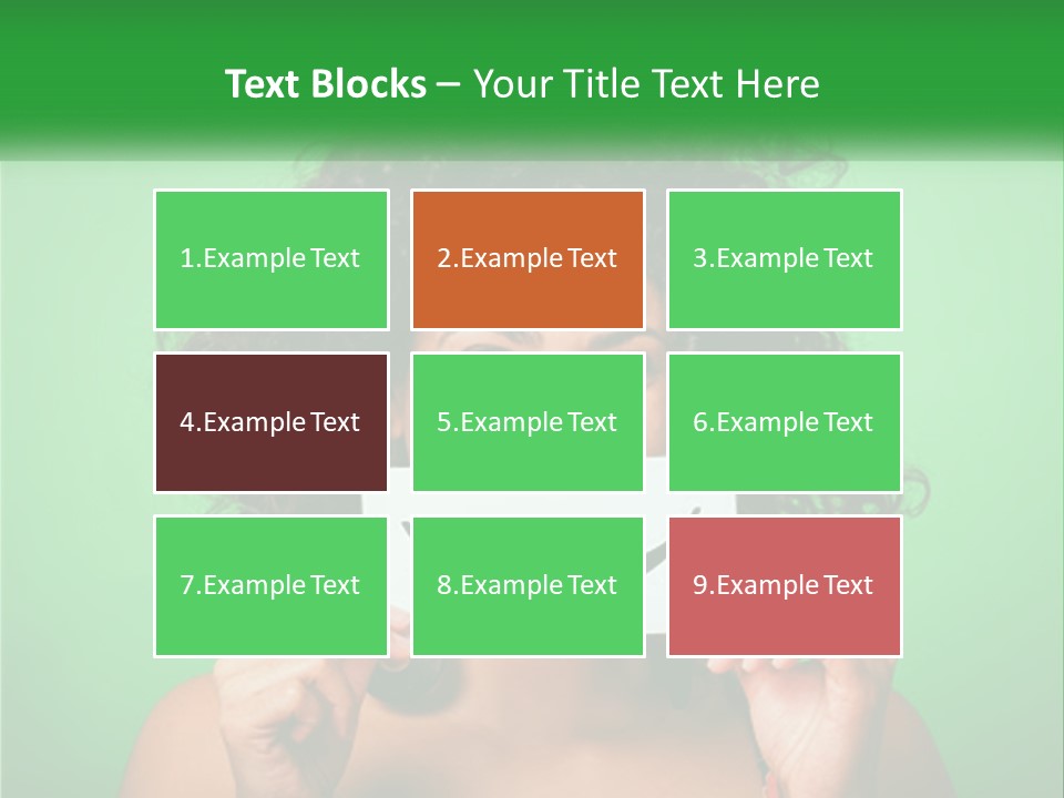 A Woman Holding A Card With A Smiley Face On It PowerPoint Template