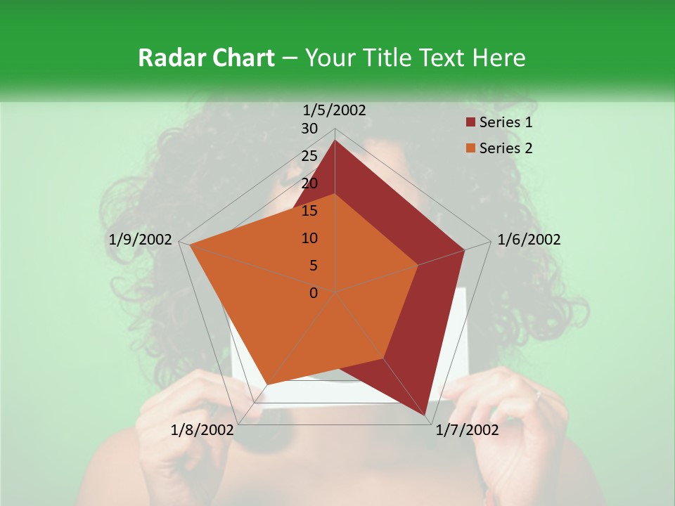 A Woman Holding A Card With A Smiley Face On It PowerPoint Template