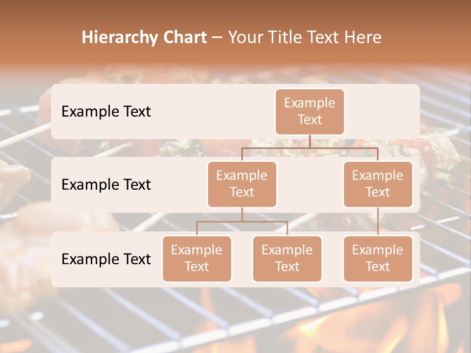A Bbq Grill With Shrimp And Vegetables On Skewers PowerPoint Template