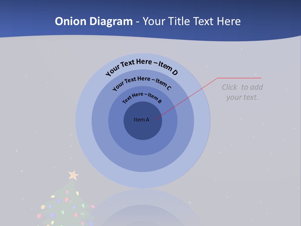 A Christmas Tree In The Snow With A Star On Top Of It PowerPoint Template