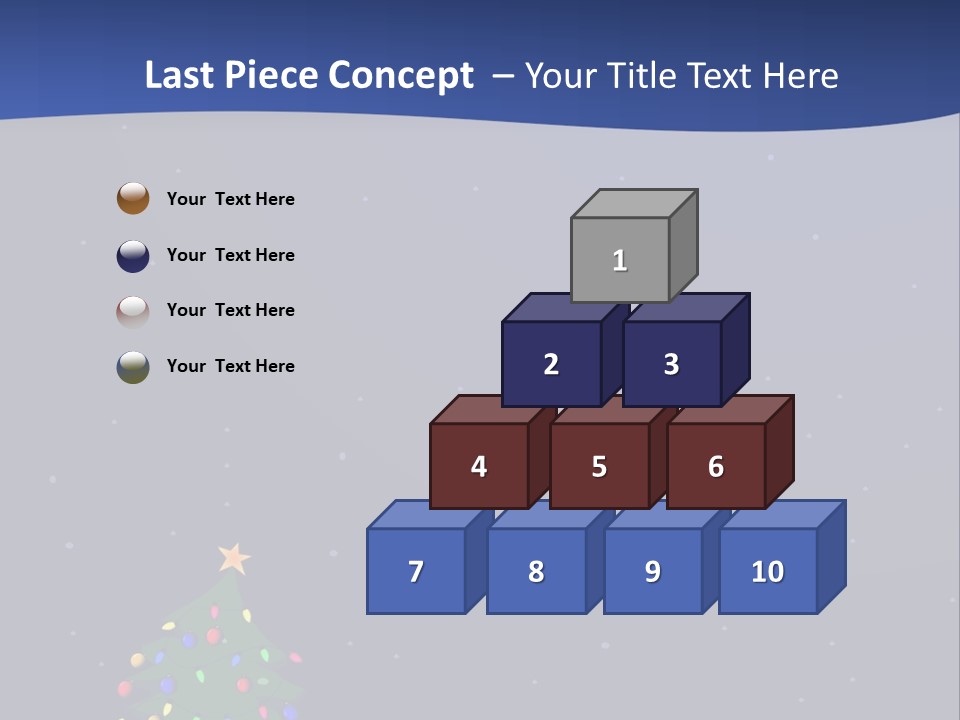 A Christmas Tree In The Snow With A Star On Top Of It PowerPoint Template