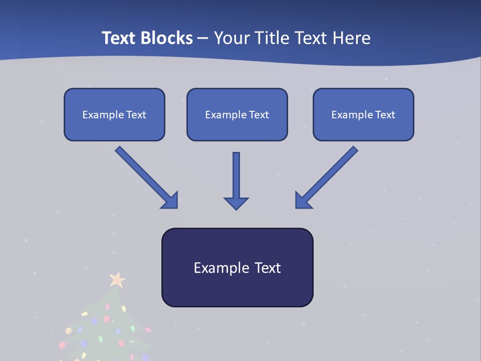 A Christmas Tree In The Snow With A Star On Top Of It PowerPoint Template