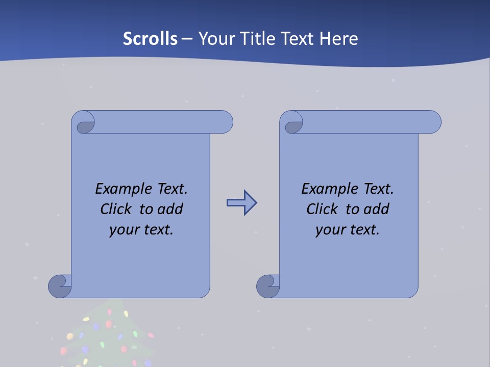 A Christmas Tree In The Snow With A Star On Top Of It PowerPoint Template