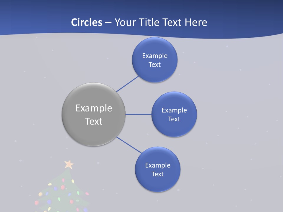 A Christmas Tree In The Snow With A Star On Top Of It PowerPoint Template